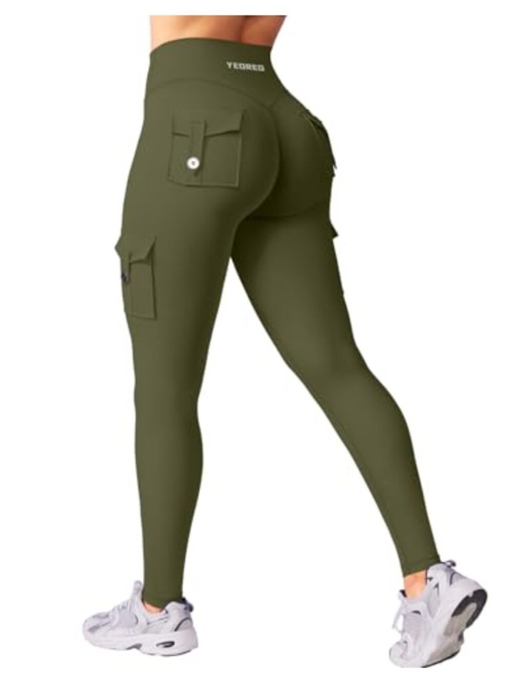 High Waisted Cargo Leggings with Pockets, Butt Lifting Yoga Pants